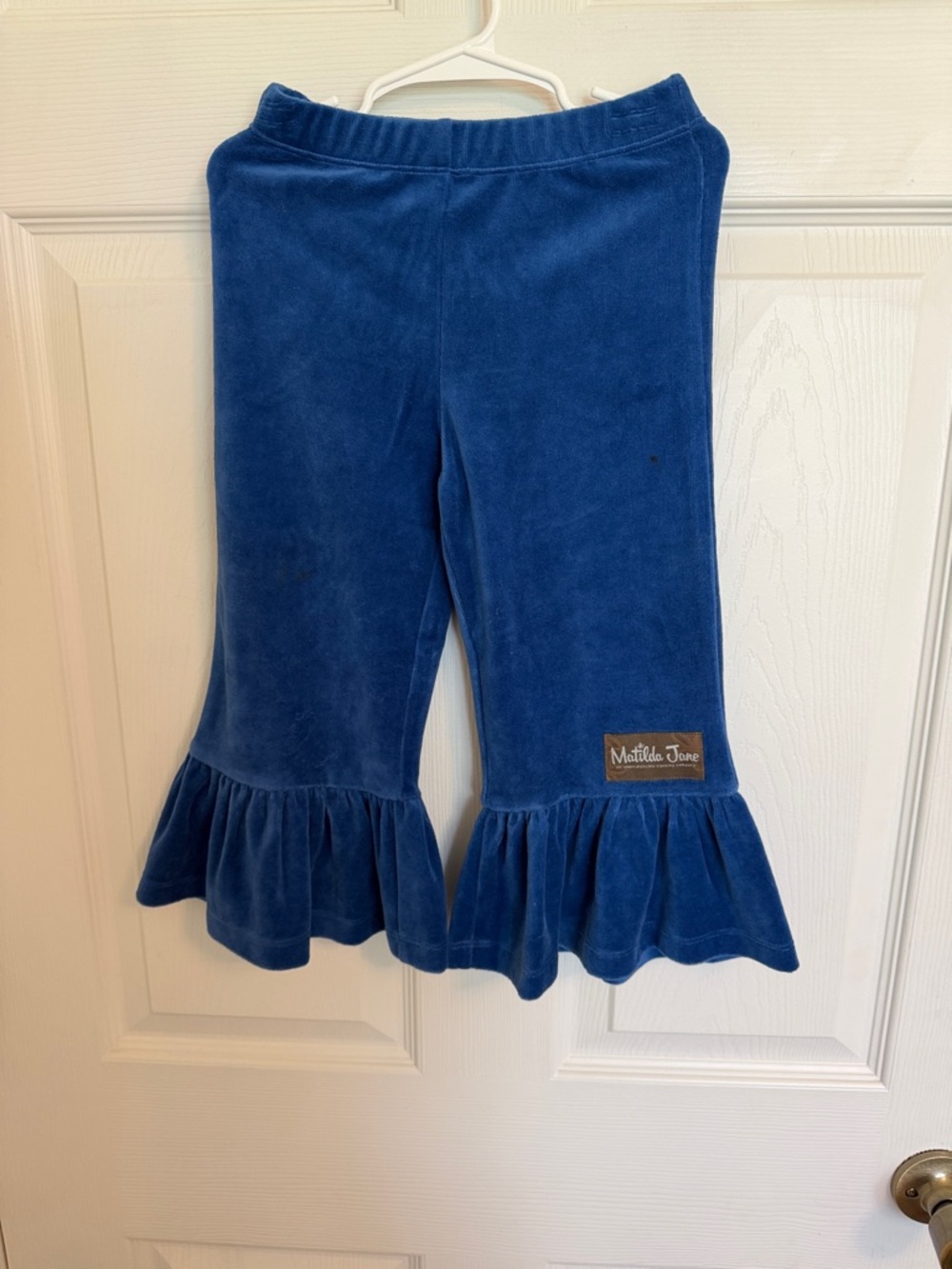 Matilda Jane Royal Blue Velour Ruffle Leggings
